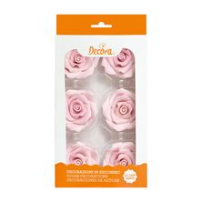 Picture of 5CM PINK SUGAR ROSE X 6PCS